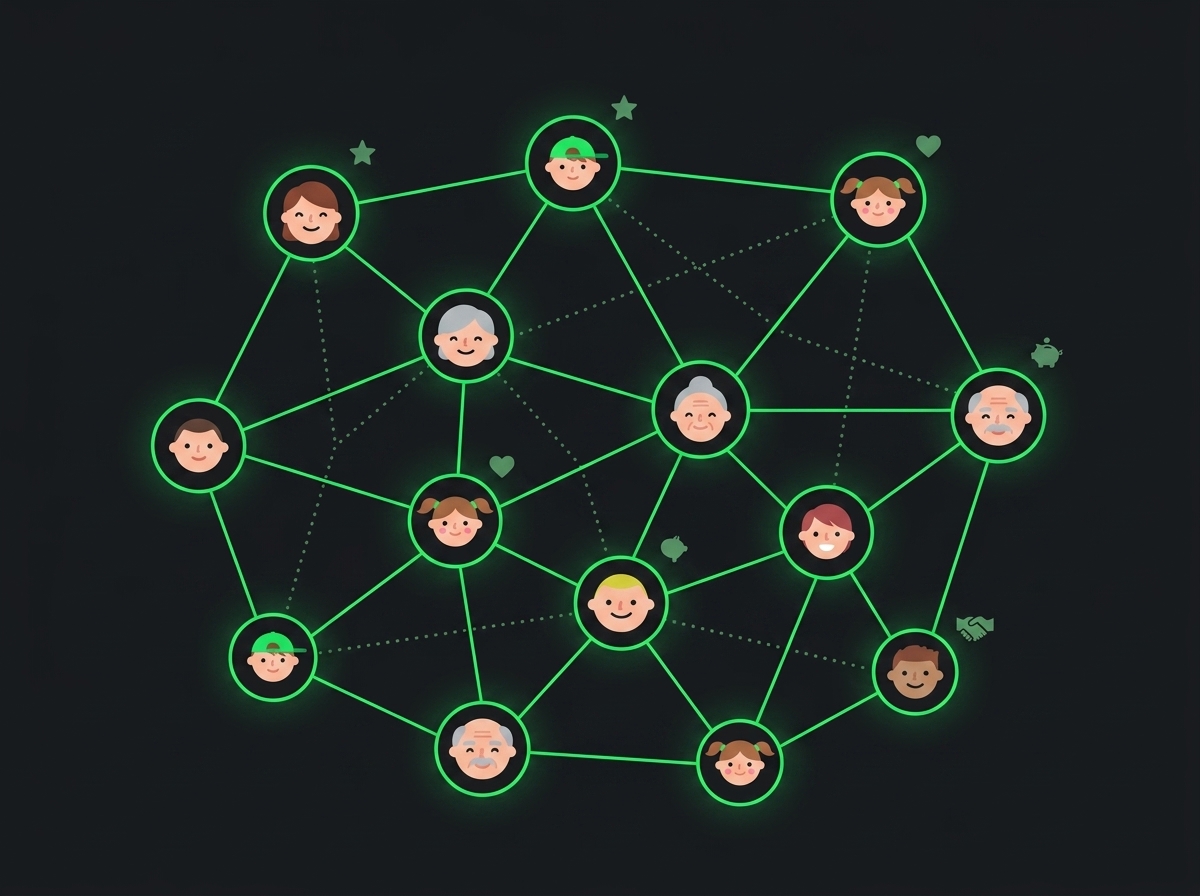Kid economy network illustration